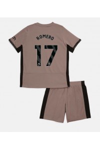 Fotbalové Dres Tottenham Hotspur Cristian Romero #17 Dětské Třetí Oblečení 2023-24 Krátký Rukáv (+ trenýrky)